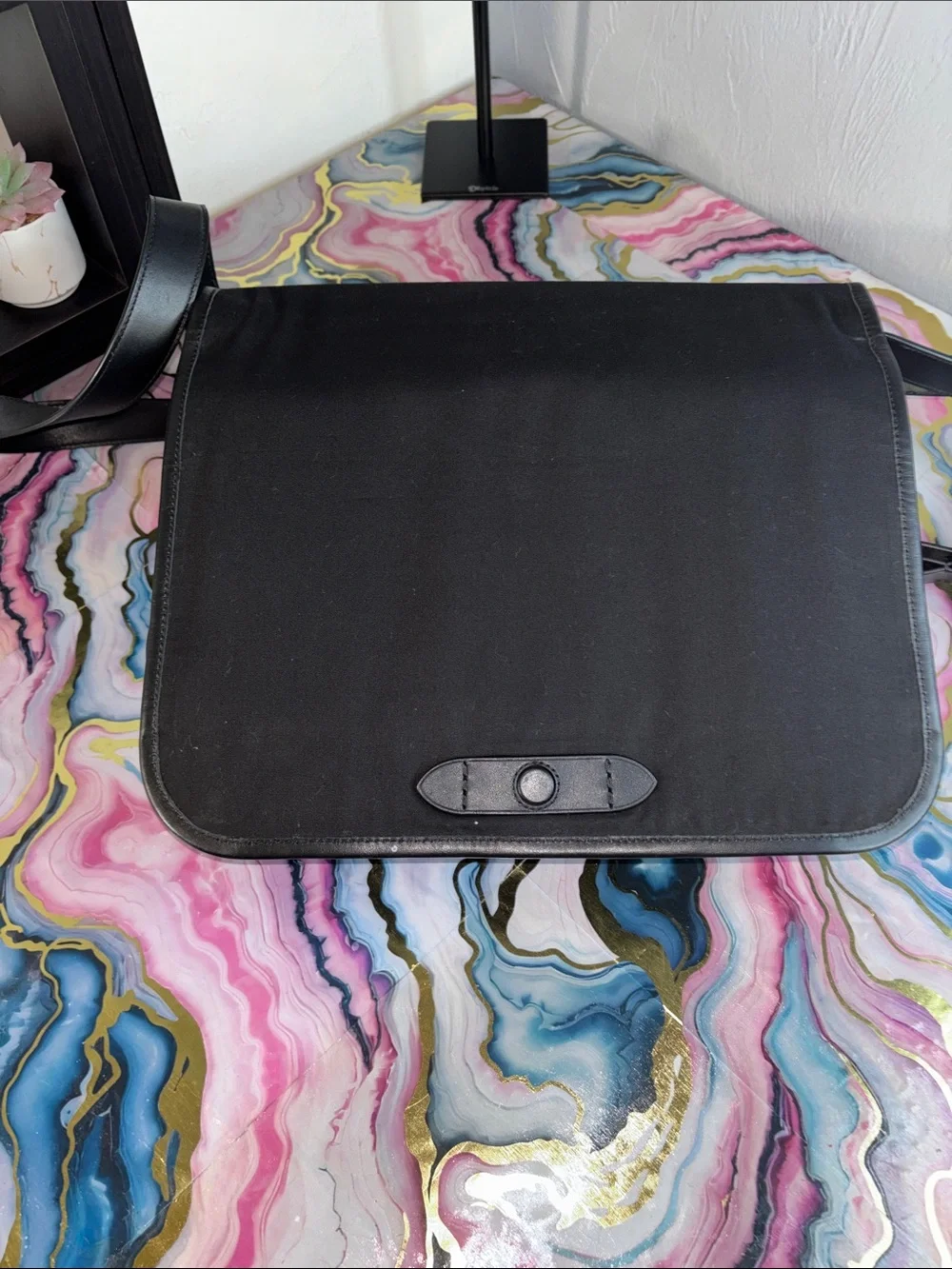 Coach Men's Gray/Black Signature Messenger Bag